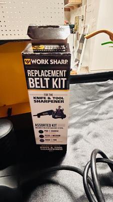 WORK SHARP ELECTRIC KNIFE SHARPENER AND EXTRA BELTS