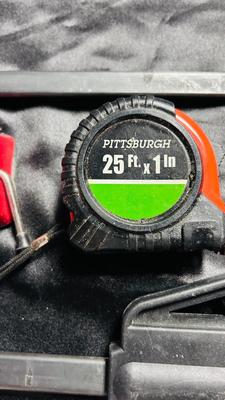 CLAMPS, TAPE MEASURE, VERY SMALL TABLETOP VISE