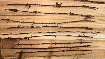 A VARIETY OF BARBED WIRE SAMPLES