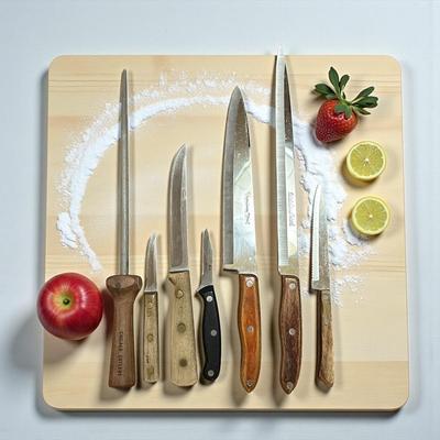 Lot of Stainless Kitchen Knives & Sharpener- Chicago Cutlery, Interpur Japan