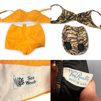 Two Vintage Swim Suits, Van Raalte & Sea Weeds