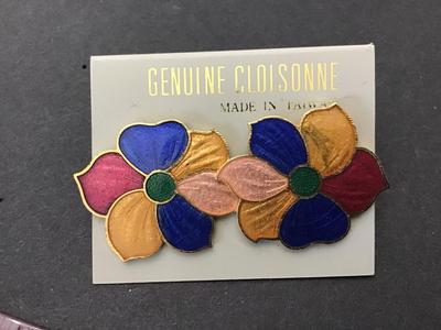 Vintage Earrings On Card