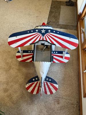 1940's PITTS S-1 AEROBATIC PEDAL TOY BIPLANE