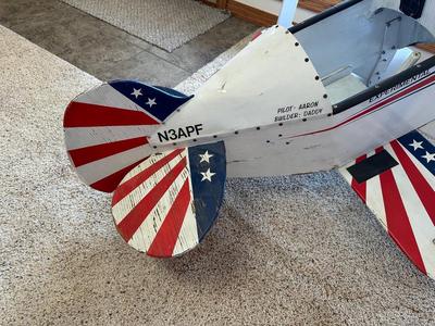 1940's PITTS S-1 AEROBATIC PEDAL TOY BIPLANE