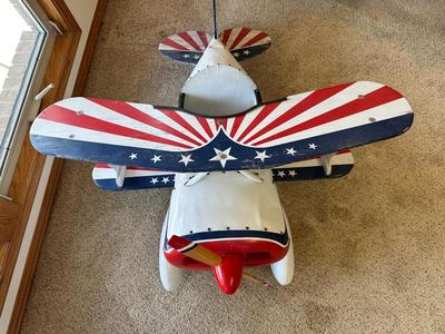 1940's PITTS S-1 AEROBATIC PEDAL TOY BIPLANE