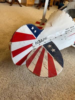 1940's PITTS S-1 AEROBATIC PEDAL TOY BIPLANE