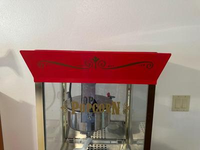 NOSTALGIA BRAND VINTAGE-STYLE POPCORN MACHINE WITH A CART, INCLUDES POPCORN BOXES
