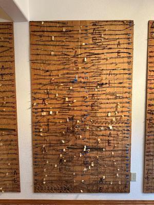 LARGE BARBED WIRE SAMPLE DISPLAY (See description)