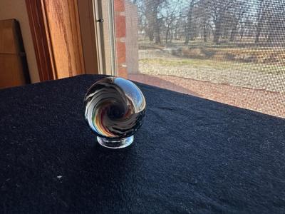 HANDMADE GLASS VORTEX MARBLE