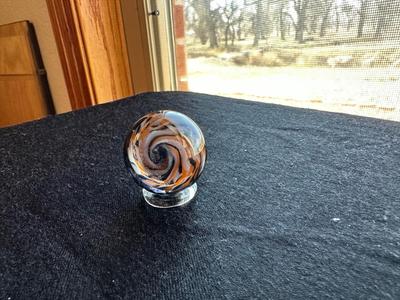 HANDMADE GLASS VORTEX MARBLE