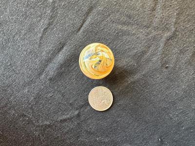 BEAUTIFUL HANDBLOWN MARBLE WITH MULTICOLORED SWIRLS