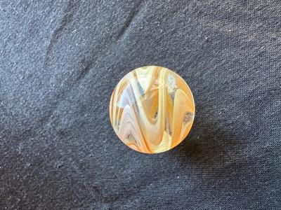 BEAUTIFUL HANDBLOWN MARBLE WITH MULTICOLORED SWIRLS