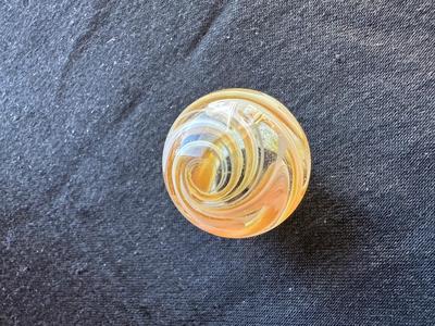 BEAUTIFUL HANDBLOWN MARBLE WITH MULTICOLORED SWIRLS