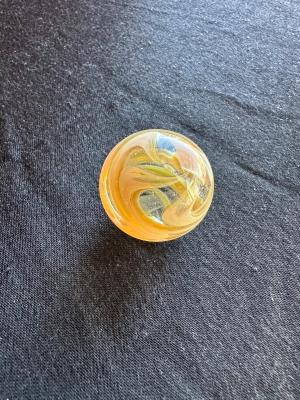 BEAUTIFUL HANDBLOWN MARBLE WITH MULTICOLORED SWIRLS