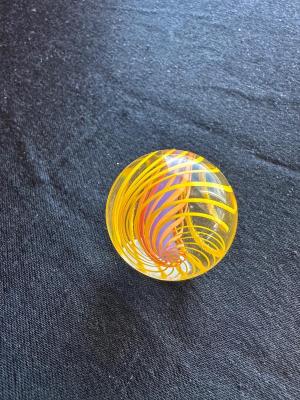 BEAUTIFUL HANDMADE 3-STAGED CAGED SOLID CORE SWIRL MARBLE