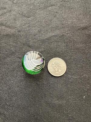 GORGEOUS HANDBLOWN MULTICOLORED LATTICINO MARBLE