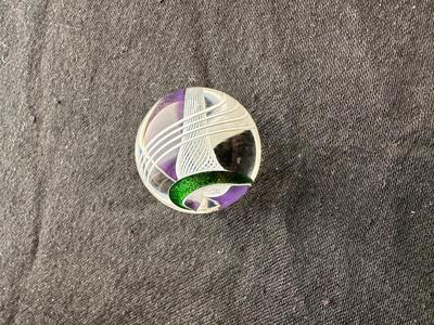 GORGEOUS HANDBLOWN MULTICOLORED LATTICINO MARBLE