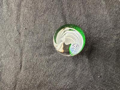 GORGEOUS HANDBLOWN MULTICOLORED LATTICINO MARBLE