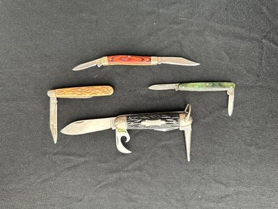 4 FOLDING POCKET KNIVES