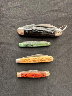 4 FOLDING POCKET KNIVES