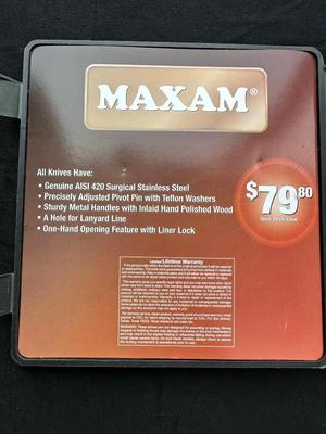 3 MAXAM FOLDING POCKET KNIVES