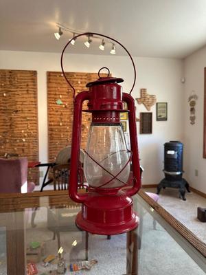 NO 2 COLD BLAST LANTERN AND GALVANIZED GASOLINE CAN