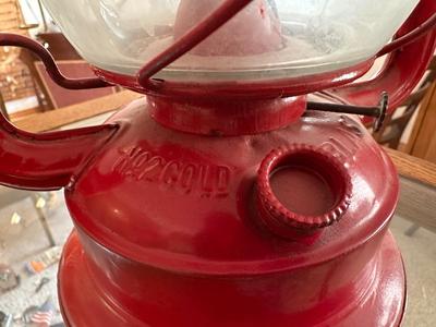 NO 2 COLD BLAST LANTERN AND GALVANIZED GASOLINE CAN