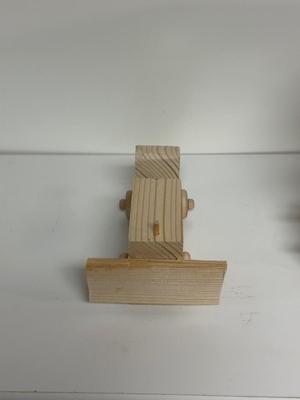 HANDCRAFTED WOODEN TOYS 1 LARGE, 1 SMALL SIZE WITH EMBEDDED PENNY FOR YEAR MADE