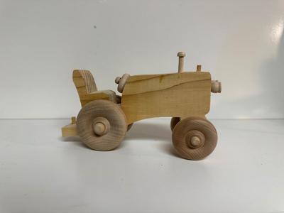 HANDCRAFTED 1 LARGE, 1 MED SIZE WOODEN TOYS WITH EMBEDDED PENNY FOR YEAR MADE