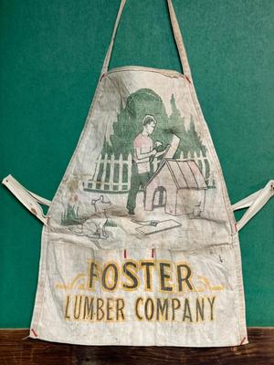 3 FOSTER LUMBER CO APRONS AND 1 YARD STICK