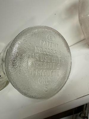 GLASS MILK BOTTLES AND JUG