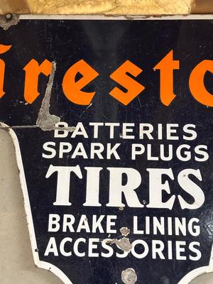 FIRESTONE METAL SIGN
