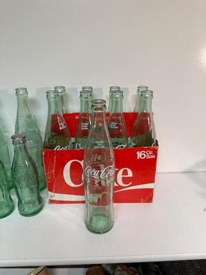 SAFEWAY GREEN GLASS BOTTLE AND COCA-COLA BOTTLES