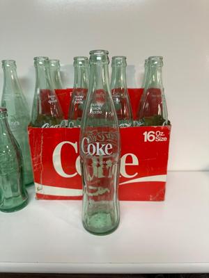 SAFEWAY GREEN GLASS BOTTLE AND COCA-COLA BOTTLES