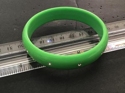 Green Rhinestone Bangle