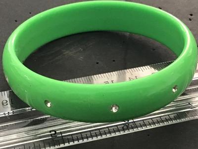 Green Rhinestone Bangle