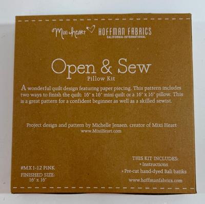 Sale Photo Thumbnail #71: Paper Rose design, By Hoffman Fabrics. Unopened kit. Can make a 16" x 16" pillow or quilt.