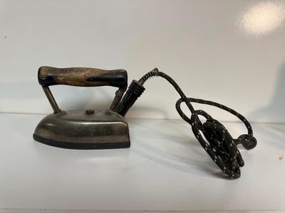 WAGNER METAL FAN AND A STERLING SERVICE CLOTHES IRON