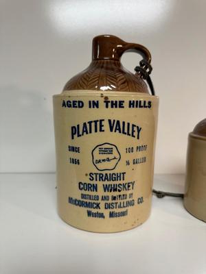 2 PLATTE VALLEY CLAY JUGS