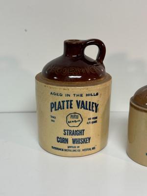 3 PLATTE VALLEY CLAY JUGS