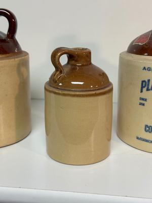 3 PLATTE VALLEY CLAY JUGS