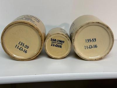 3 PLATTE VALLEY CLAY JUGS