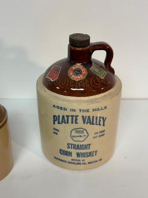 3 PLATTE VALLEY CLAY JUGS