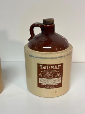3 PLATTE VALLEY CLAY JUGS