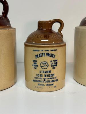 3 PLATTE VALLEY CLAY JUGS