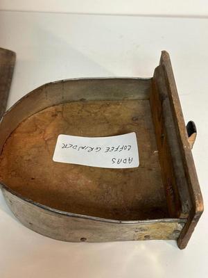 ANTIQUE COFFEE GRINDER AND A HAND MIXER