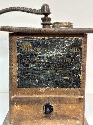 ANTIQUE COFFEE GRINDER AND A HAND MIXER