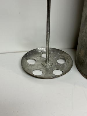 DAIRY MILK STRAINER AND A SMALLER MILK CAN