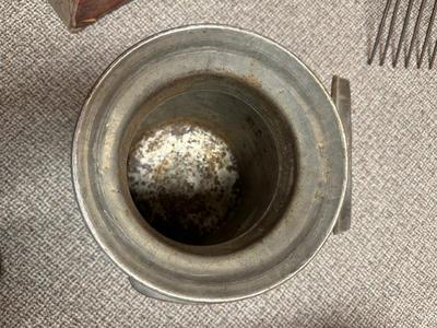 DAIRY MILK STRAINER AND A SMALLER MILK CAN