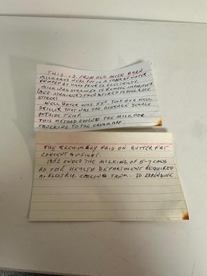 DAIRY MILK STRAINER AND A SMALLER MILK CAN